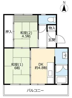 UR富田【0260506号室】の間取り