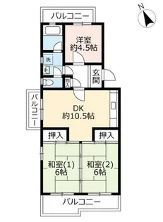 URすずかけ台ハイツ【0030404号室】の間取り