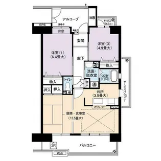 URアーバンラフレ鳴海【0060101号室】の間取り