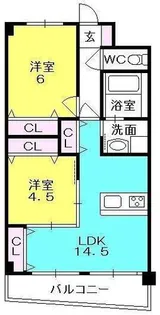 グランノーブル西宮【203号室】の間取り