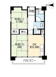 UR高倉台【0010210号室】の間取り