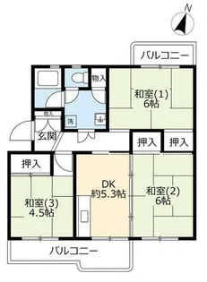 UR光明台【0160205号室】の間取り