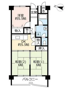 UR南港しらなみ【0340508号室】の間取り