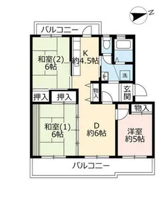 UR若山台第4【0130103号室】の間取り