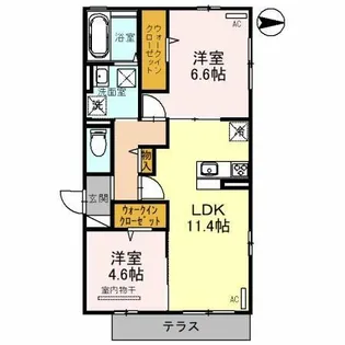 Porte bonheur(ポルト ボヌール)【1階】の間取り