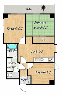 ライオンズマンション大手前第2【6階】の間取り
