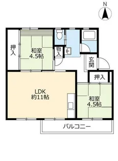 UR相生山【0220306号室】の間取り