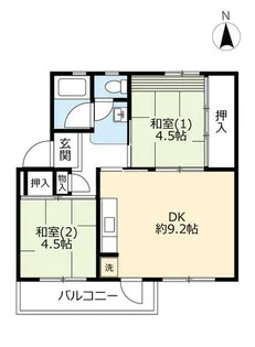 UR富田【0060501号室】の間取り