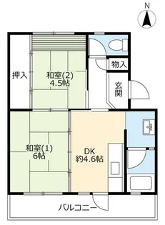UR富田【0820501号室】の間取り