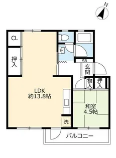 UR富田【0180306号室】の間取り