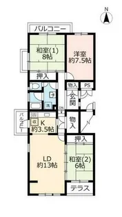 UR藤沢台第三【3270106号室】の間取り
