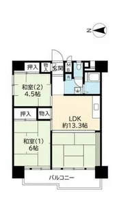 UR南港ひかりの【0141014号室】の間取り