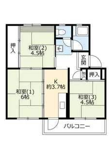 UR金剛【1300302号室】の間取り