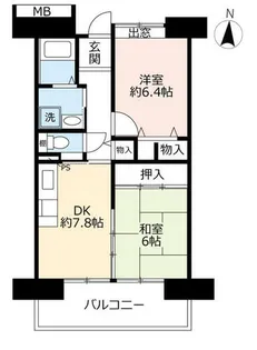 URアーバンラフレ鳩岡【0020602号室】の間取り