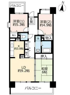 URルゼフィール岩屋中町【0000910号室】の間取り