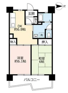 UR武庫川【0030304号室】の間取り
