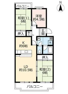 UR高の原駅西【0210507号室】の間取り