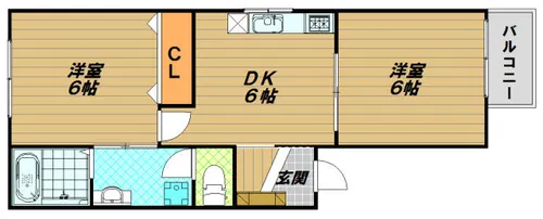 下村ハイツ【2階】の間取り