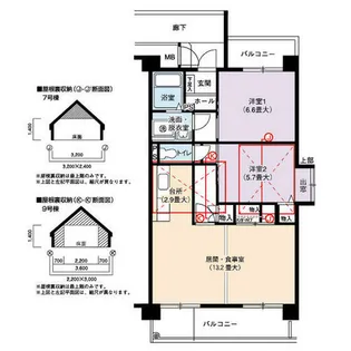 URアーバンラフレ虹ヶ丘西【0090408号室】の間取り