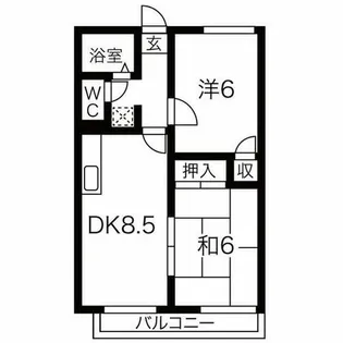 シャロン【203号室】の間取り