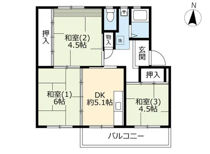 UR鶴山台【0270404号室】の間取り