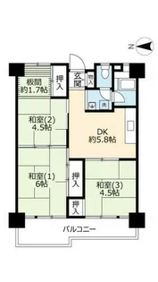 UR南港ひかりの【0160815号室】の間取り