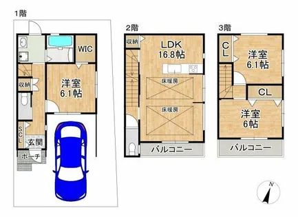 京都府京都市北区紫野下築山町【一戸建】の間取り
