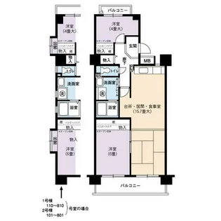 URアーバンラフレ志賀【0010110号室】の間取り
