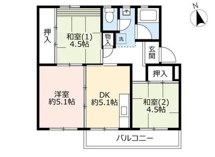 UR鶴山台【0360501号室】の間取り