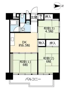 UR南港ひかりの【0150801号室】の間取り