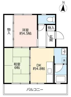 UR富田【0050502号室】の間取り