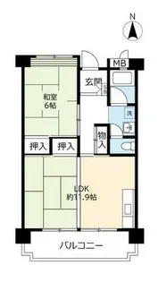 UR東門真【0070711号室】の間取り