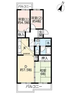 URあかしあ台ハイツ第2【0040504号室】の間取り