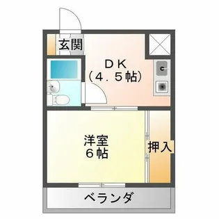 グランドハイツ三津屋北【4階】の間取り