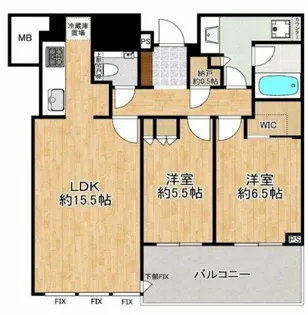 梅田ガーデンレジデンス【18階】の間取り