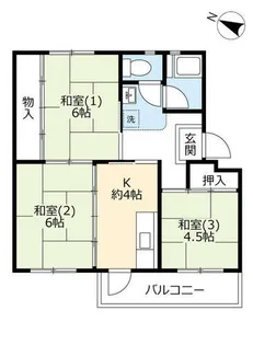 UR泉北竹城台二丁【0280107号室】の間取り