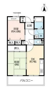 URアルビス五月ヶ丘【1010504号室】の間取り