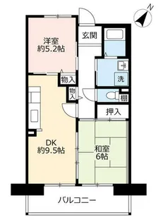 UR香里ヶ丘さくらぎ街【0030303号室】の間取り