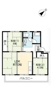 UR寝屋川【C240102号室】の間取り