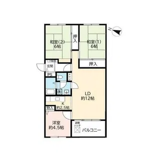 UR芦屋浜【0020644号室】の間取り