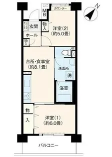 URフレール須磨たかとり【0030306号室】の間取り