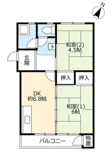 UR鈴蘭台第五【0010307号室】の間取り