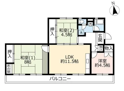 UR保津川【0080402号室】の間取り