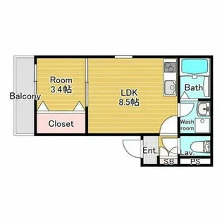 大阪府守口市藤田町2丁目【アパート】の間取り