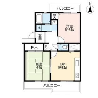 UR高槻・阿武山七番街【0020503号室】の間取り