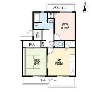 UR高槻・阿武山七番街【0020503号室】の間取り