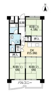UR南港しらなみ【0330707号室】の間取り