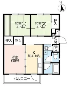 UR中登美第三【D280504号室】の間取り