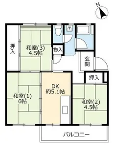 UR鈴蘭台第一【0040405号室】の間取り