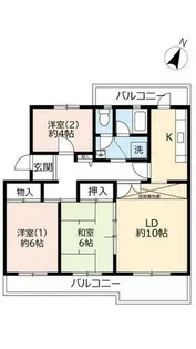 URあかしあ台ハイツ第2【0030503号室】の間取り
